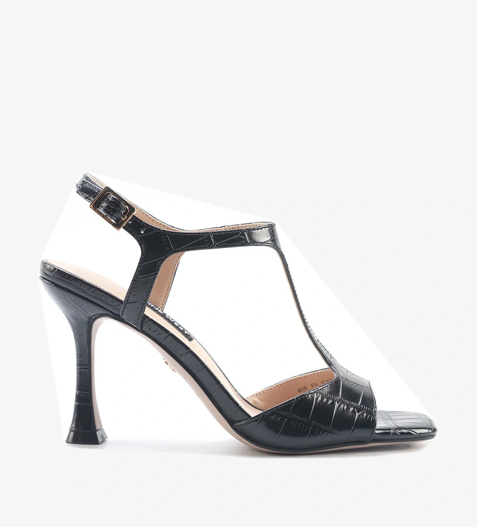 MIOR 5FX Siyah Kadın Topuklu Sandalet - Görsel 1