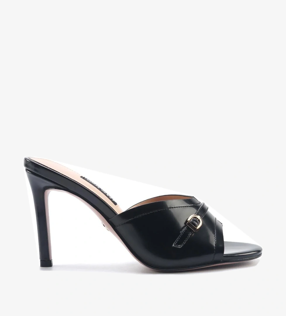 LETICIA 5FX Siyah Kadın Topuklu Terlik - Görsel 1