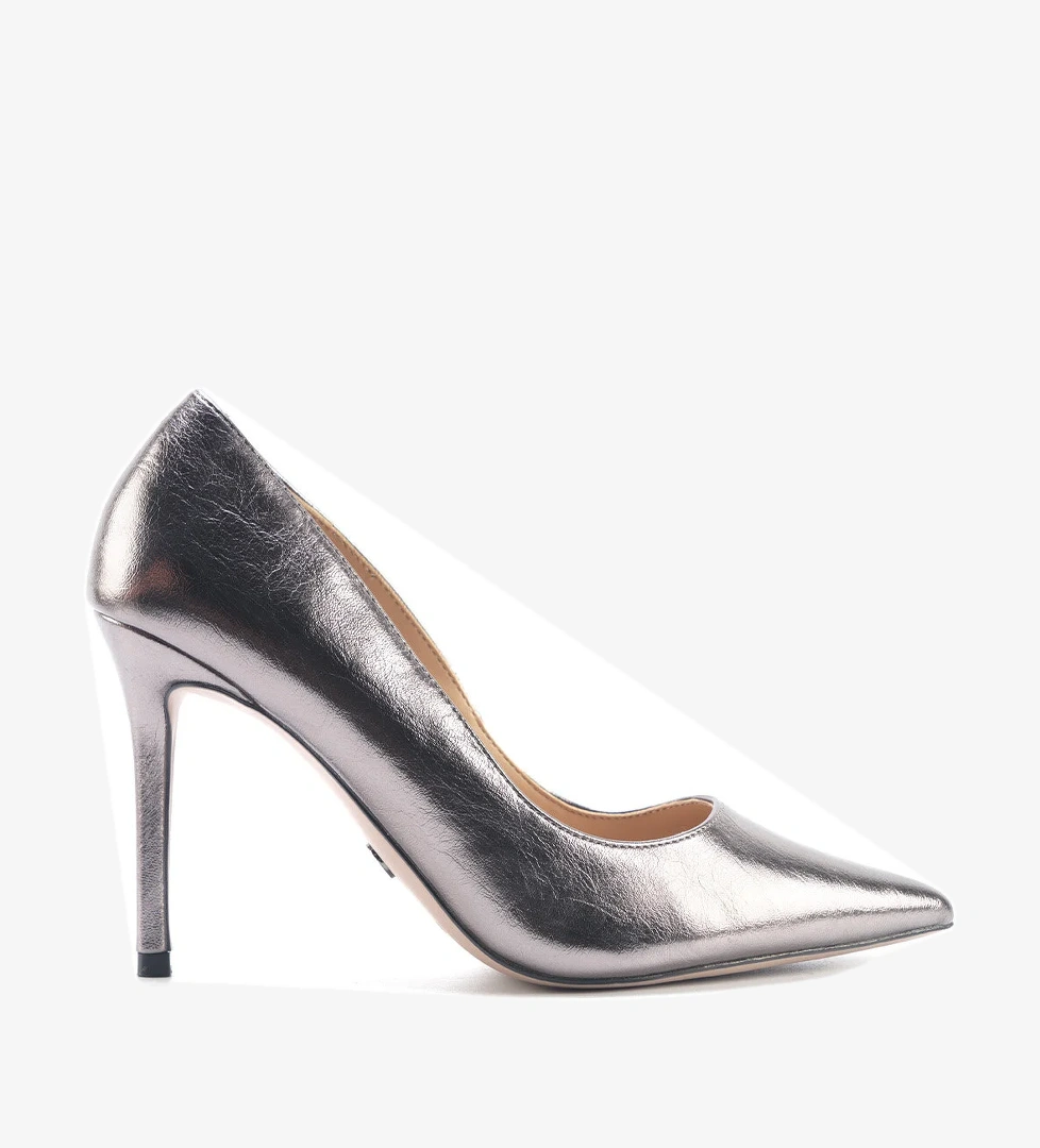 JULLY 5FX Gümüş Kadın Topuklu Ayakkabı - Görsel 1