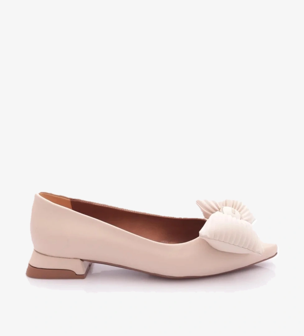 2898 Kadin Fiyonk Detayli Sivri Burun Babet