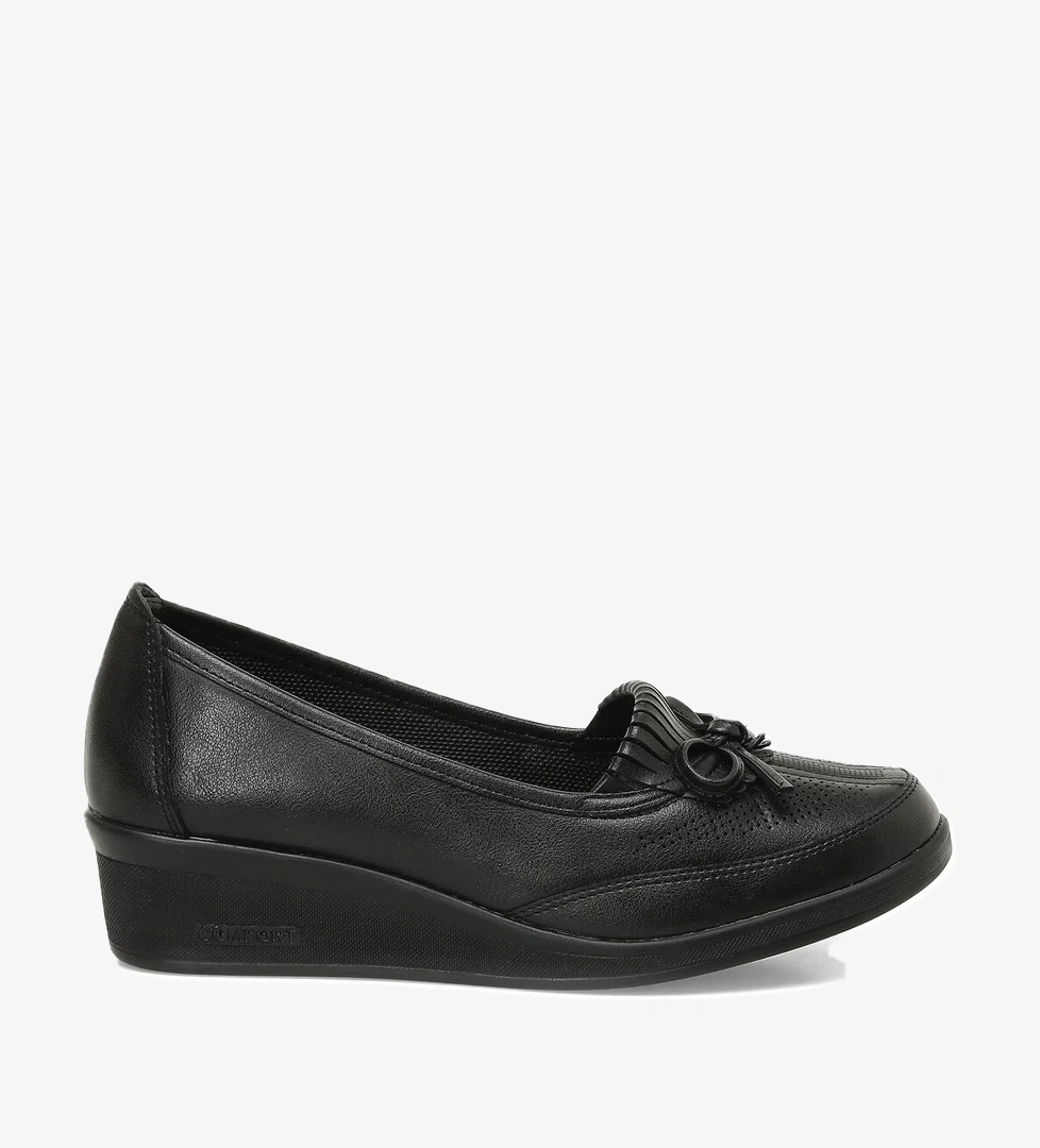 Polaris 164134.Z5FX Siyah Kadın Dolgu Topuk Ayakkabı - Görsel 1