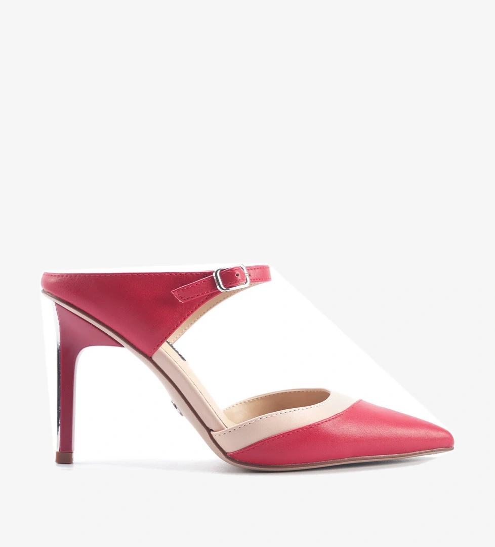 DELMARE 5FX Kırmızı Kadın Topuklu Terlik - Görsel 1