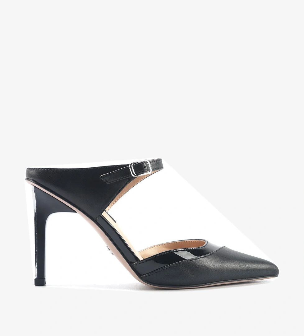 DELMARE 5FX Siyah Kadın Topuklu Terlik - Görsel 1