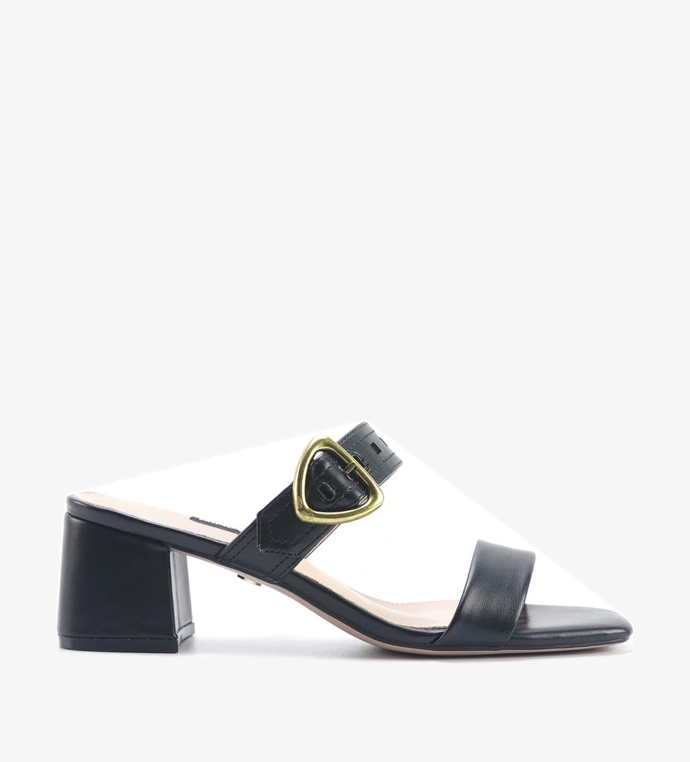 GARNET 5FX Siyah Kadın Topuklu Terlik - Görsel 1