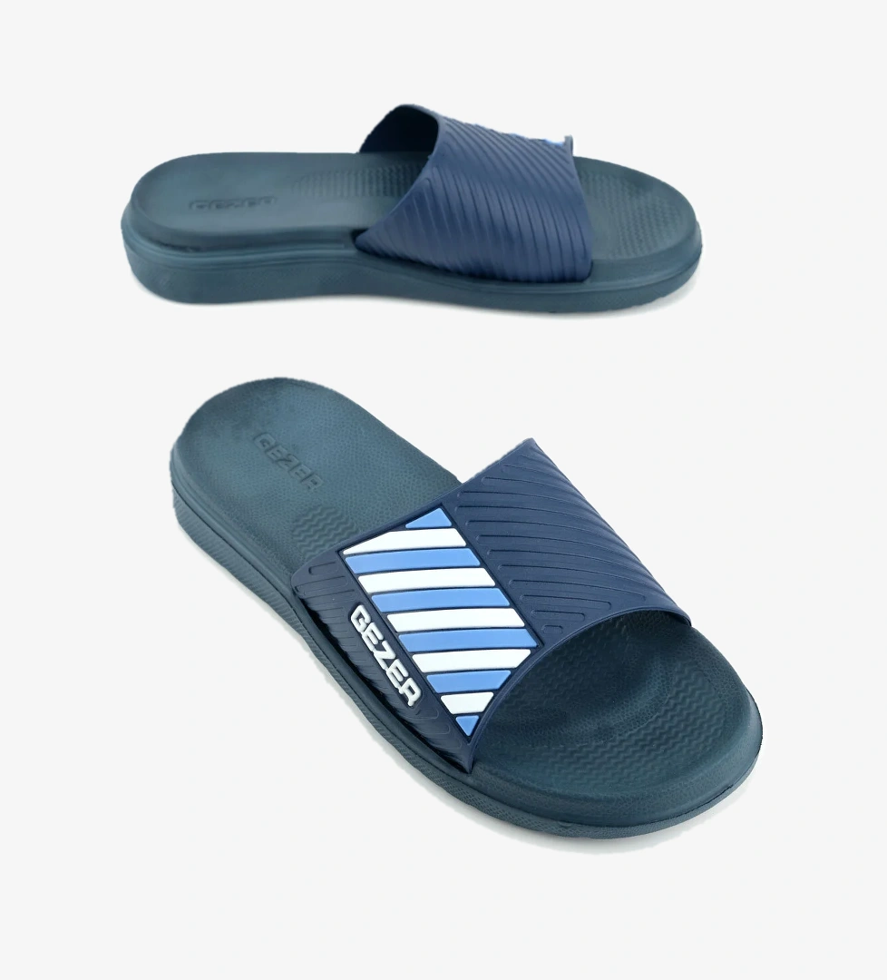 Gezer Gezer Lacivert Yazlık Erkek Eva Ev Banyo Bahçe Havuz Plaj Terlik Sandalet & Terlik | Flo Lacivert - 1. görsel