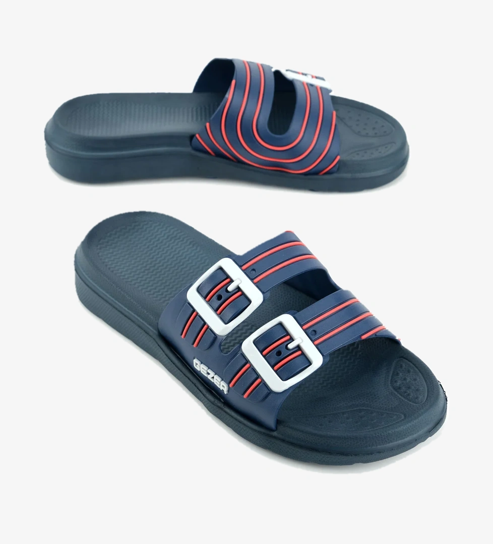 Gezer Gezer Lacivert Erkek Yazlık Eva Islak Zemine Uygun Günlük Ev Bahçe Havuz Banyo Terlik Sandalet & Terlik | Flo Lacivert - 1. görsel