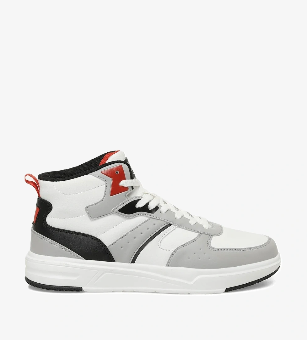 HEGEL PU HI 5FX Beyaz Erkek High Sneaker - Görsel 1