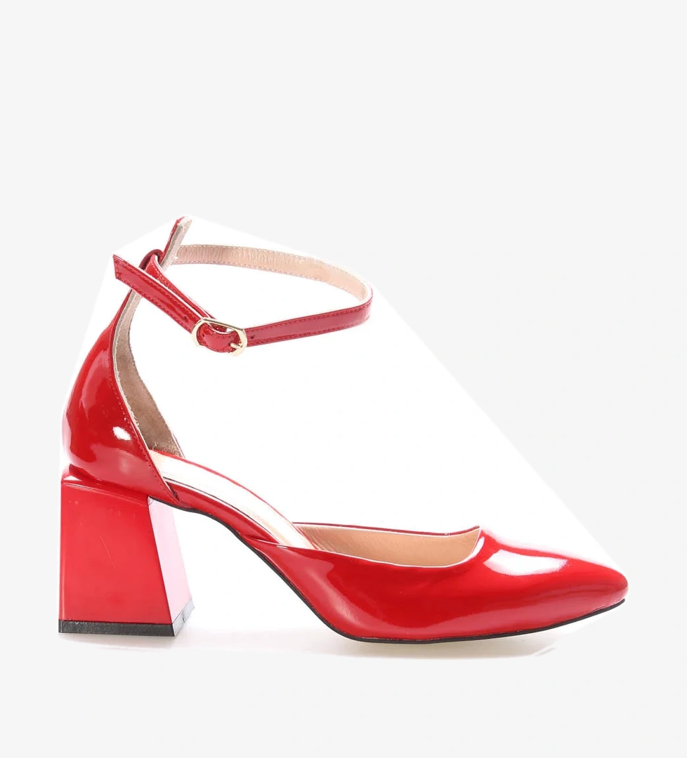 Fast Step Hakiki Deri Kadın Kalın Topuklu Ayakkabı 064za113 model görseli