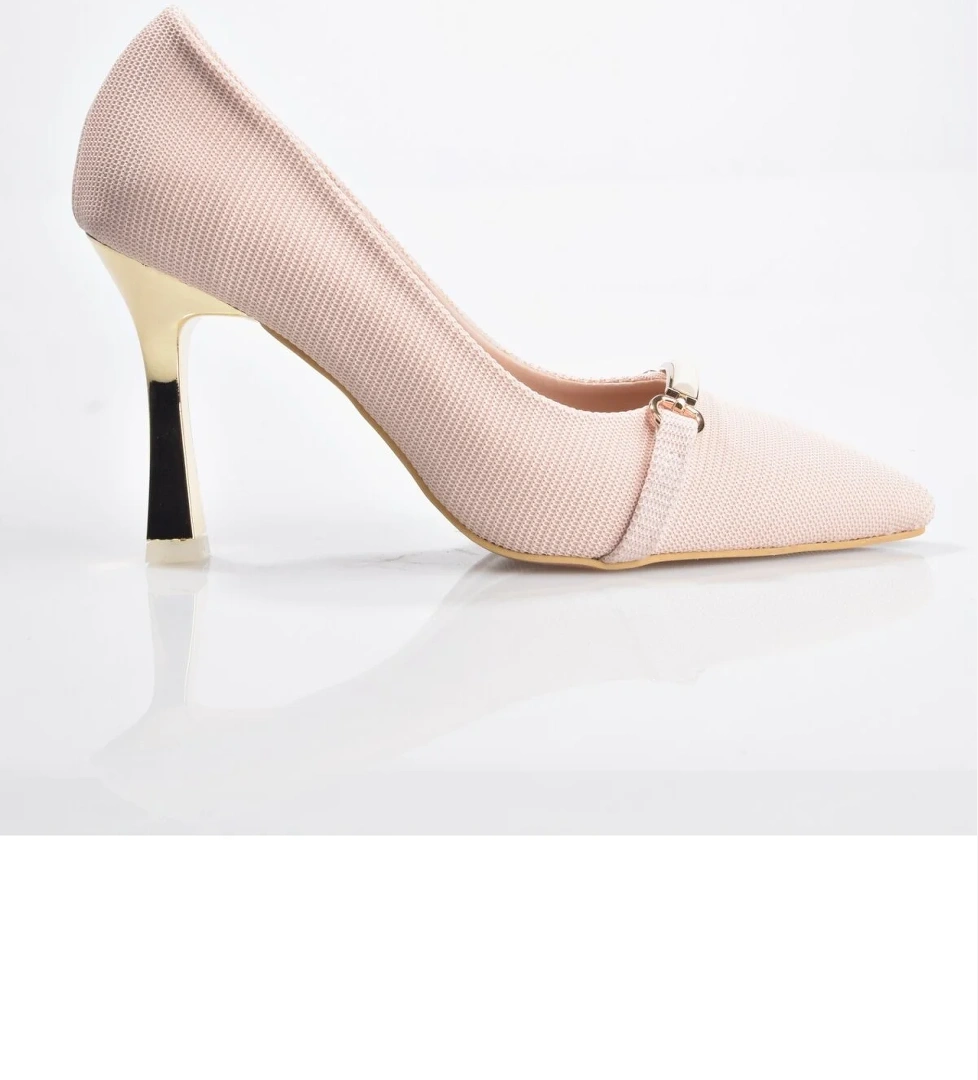 New Angel 874 Kadın Gold Topuk Topuklu Ayakkabı - Görsel 1