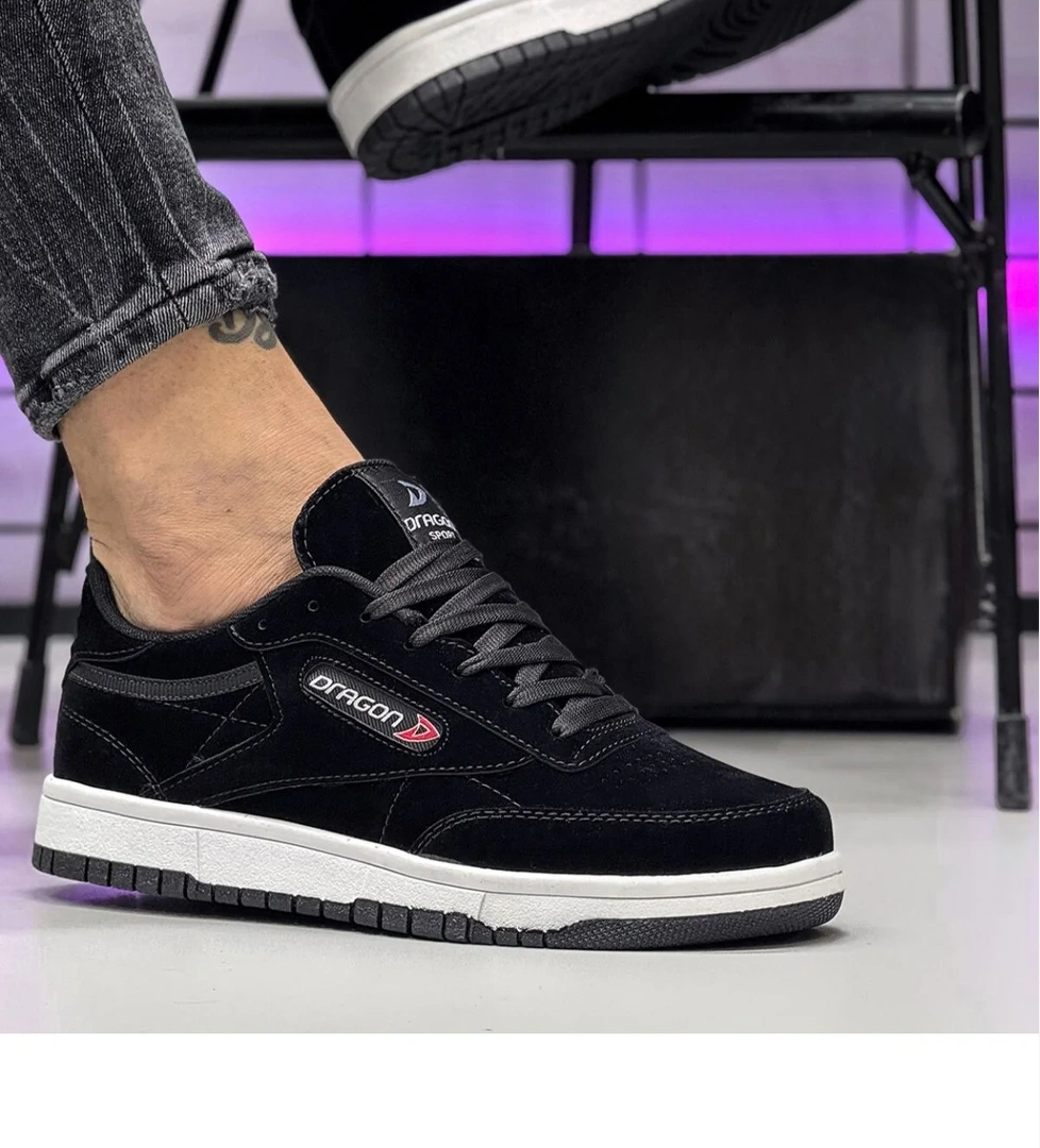 Dragon Erkek Mevsimlik Sneaker Ayakkabı Siyah Beyaz