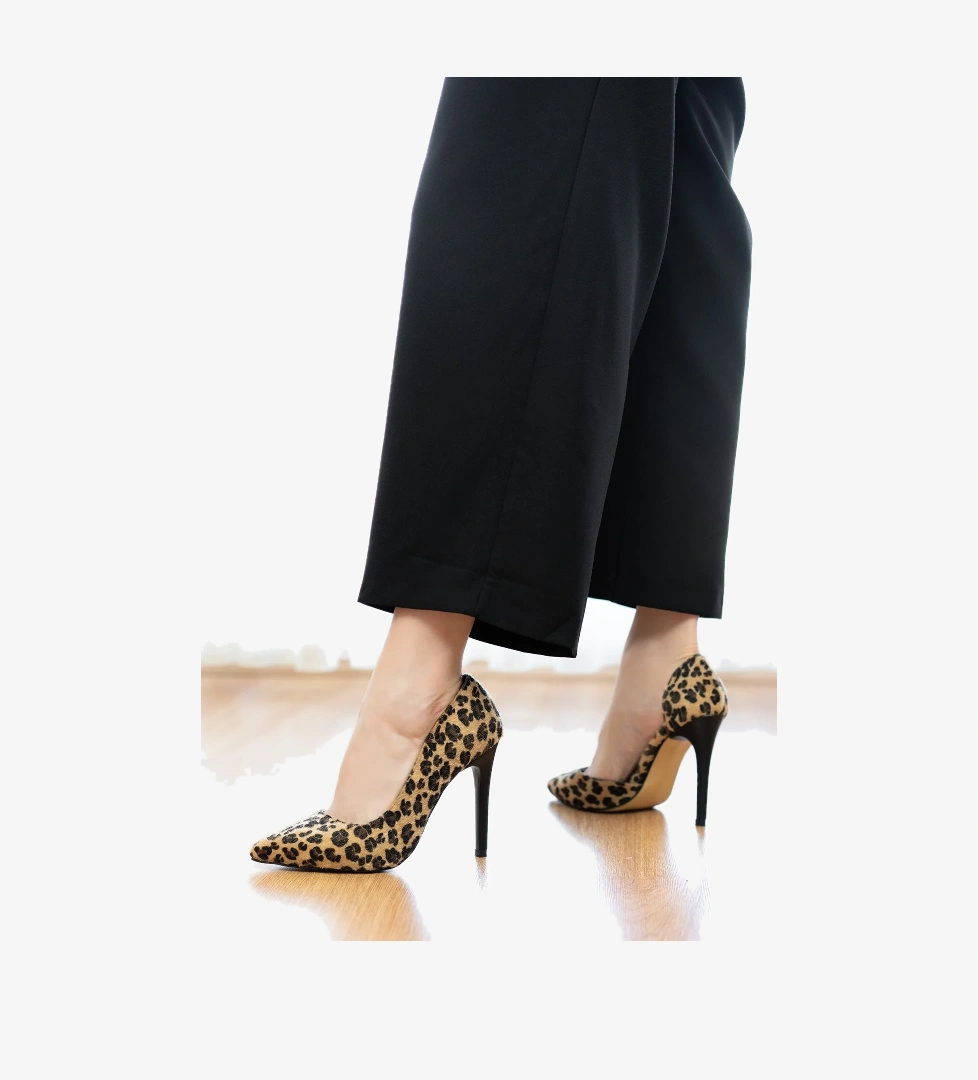 Martha Leopar (11 CM Topuklu) Günlük Kullanım Stiletto