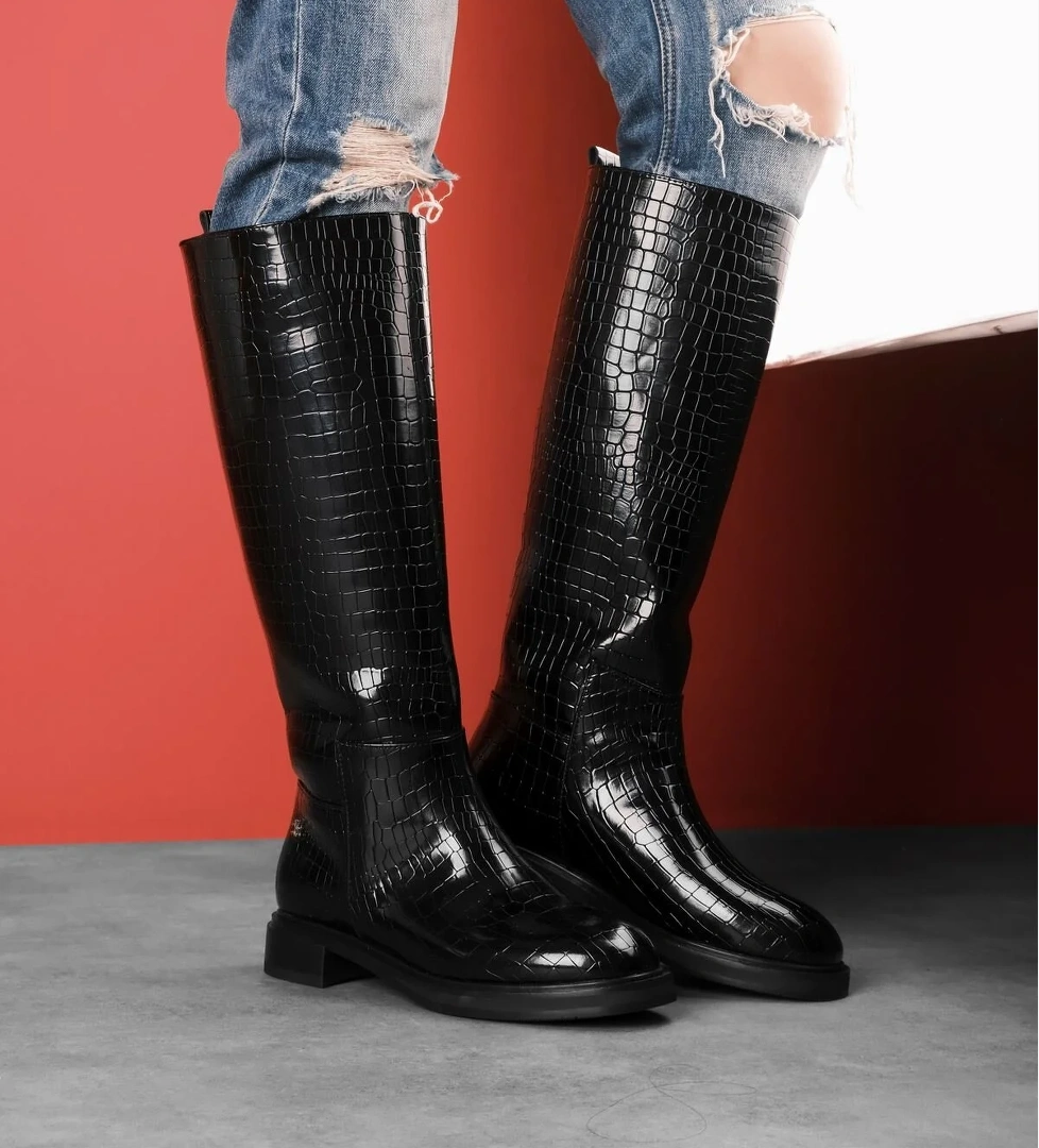 Erdal Koçyiğit Ayakkabı EK Keçeli 005 Kadın Kroko Çizme model görseli
