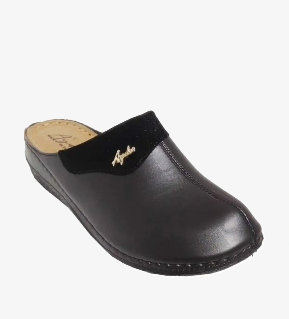 710-24 Deri Anatomik Sabo Kadın Terlik - Görsel 1