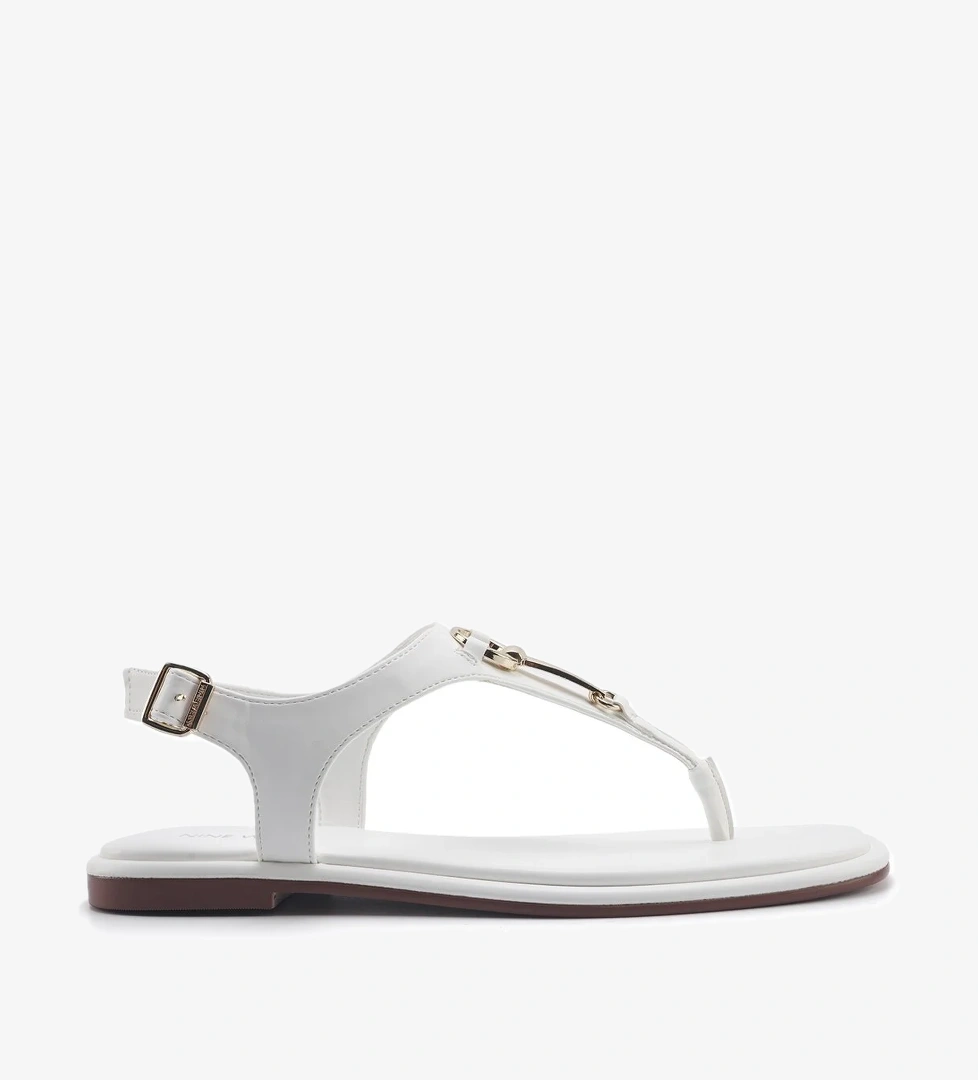 OPHELIA 5FX Beyaz Kadın Düz Sandalet - Görsel 1