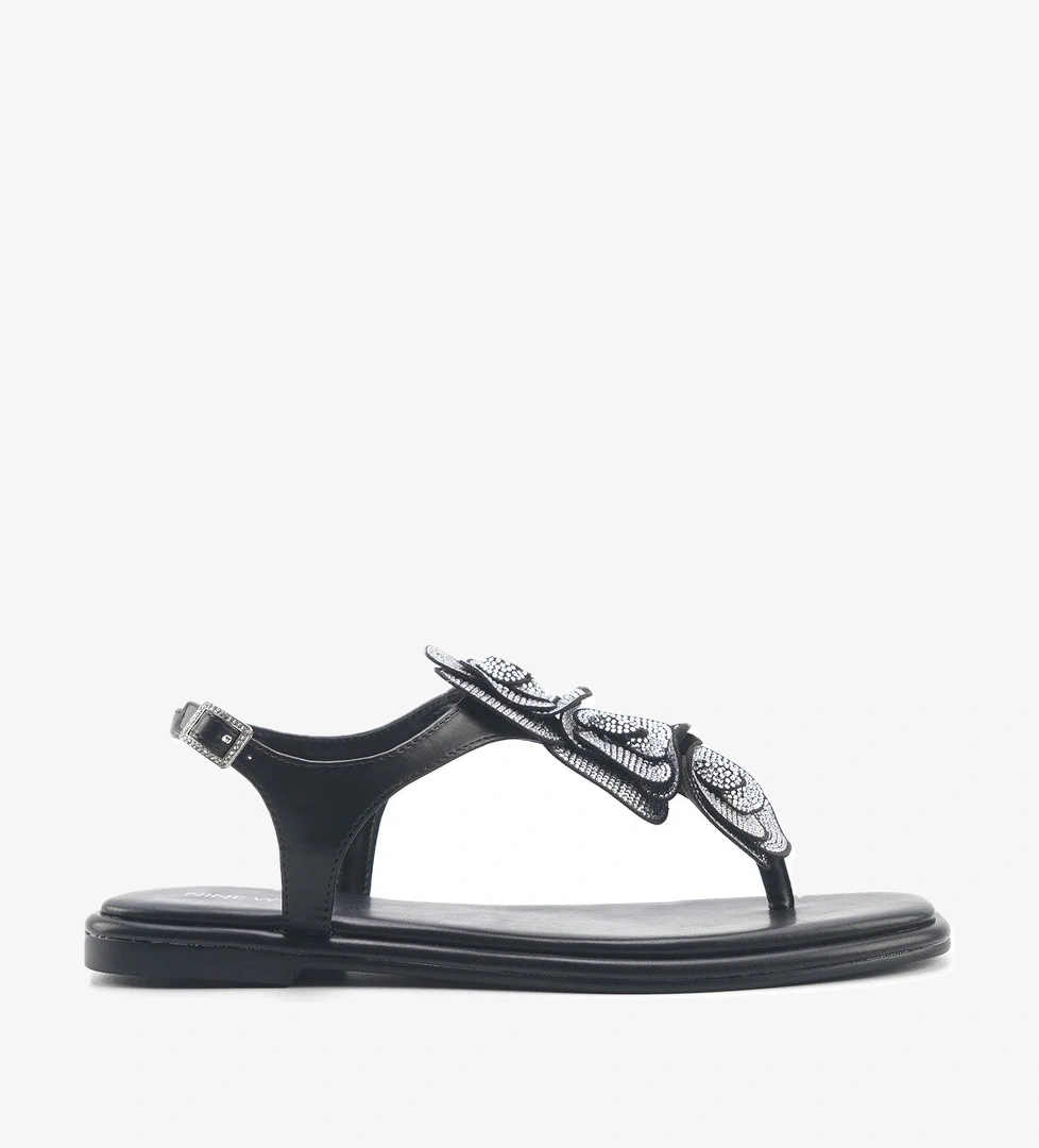 ORIEL 5FX Siyah Kadın Düz Sandalet - Görsel 1