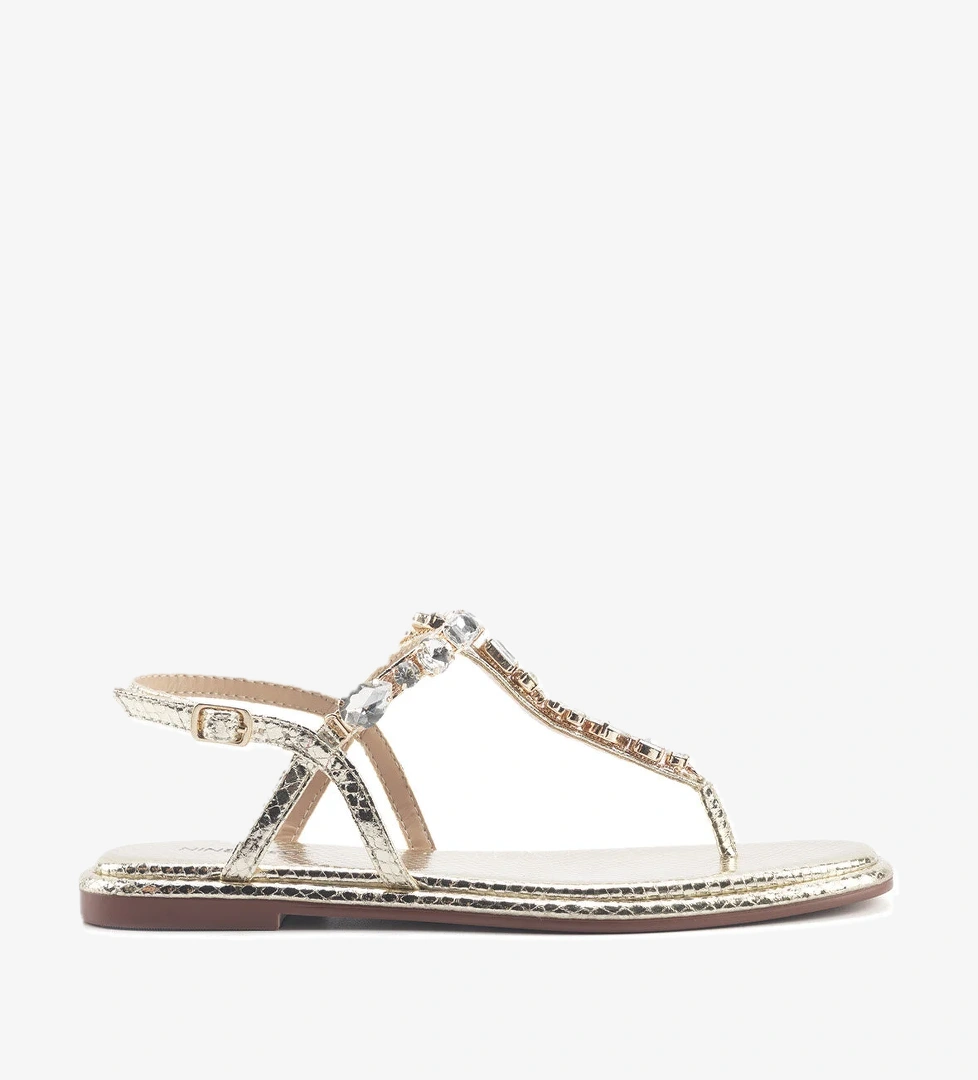 ORANE 5FX Altın Kadın Düz Sandalet - Görsel 1