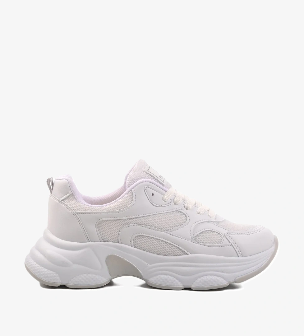 Beyaz Fileli Kadın Spor Ayakkabı 164 G