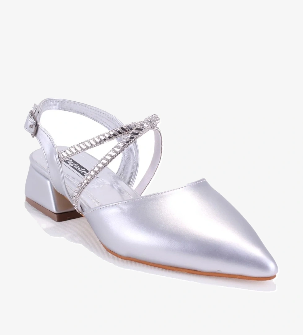 Dagoster Dza07-1143311 Siyah Gümüş Klasik Topuklu Kadın Ayakkabı model görseli