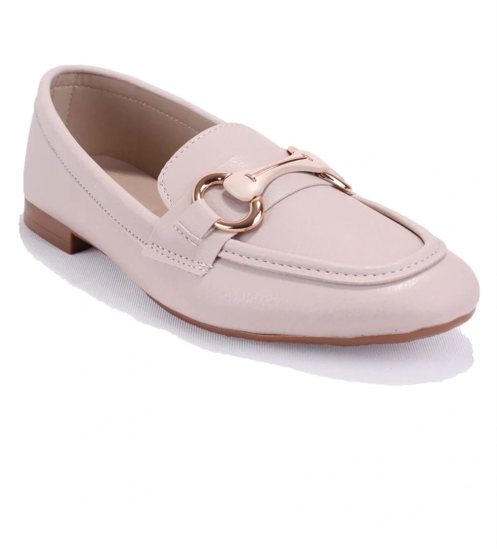 DZA07-1181129 Bej Günlük Kadın Babet Ayakkabı