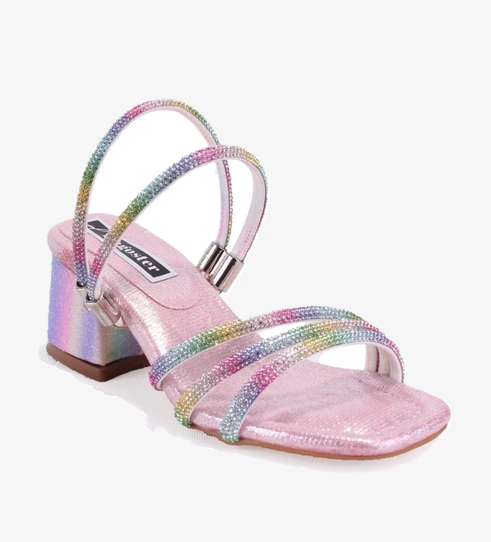 DJA76-ASK16 Gökkuşağı Ortopedik Kız Çocuk Abiye Ayakkabı