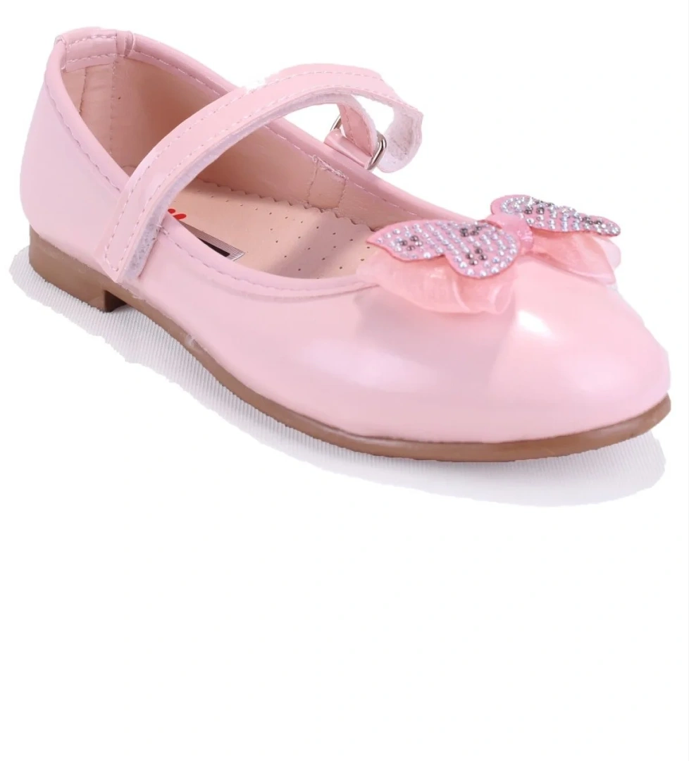 DJA76-HY10002 Pudra Rugan Ortopedik Kız Çocuk Babet Ayakkabı