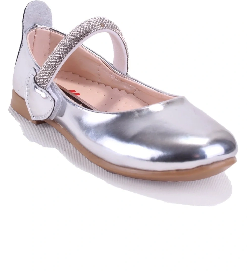 DJA76-HY10005 Gümüş Ayna Ortopedik Kız Çocuk Babet Ayakkabı