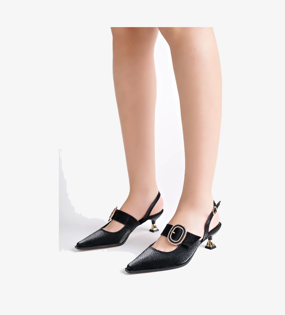 MARİANA Toka Detaylı Kadın Günlük Klasik Topuklu Ayakkabı