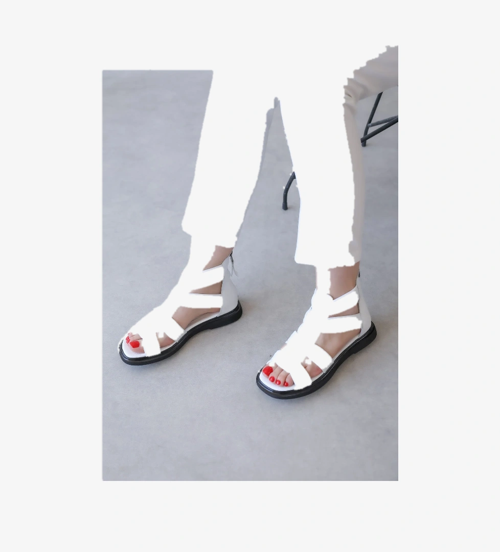 Hakiki Deri Kadın Klasik Sandalet 124ZA116