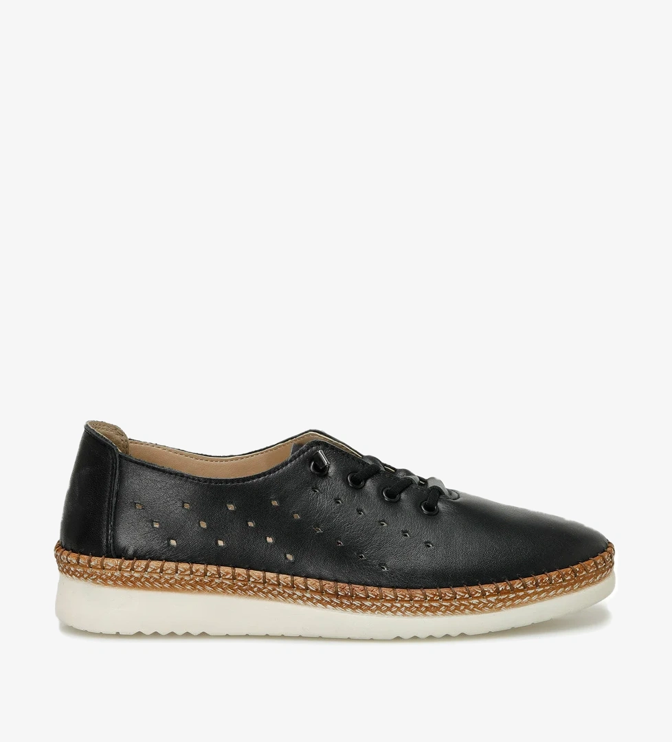 Polaris 5 Nokta 104039.Z5FX Siyah Kadın Düz Ayakkabı - Görsel 1