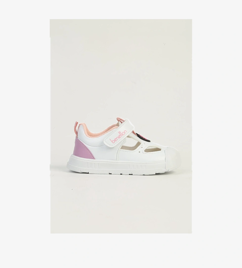 Beyaz Pudra Çocuk Spor Ayakkabı BN-1402 - Görsel 1