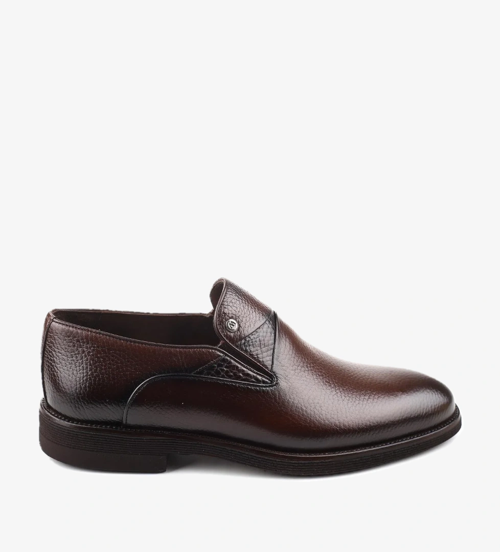 Benart Hakiki Deri Hafif Eva Taban Bağcıksız Günlük Klasik Erkek Ayakkabı model görseli