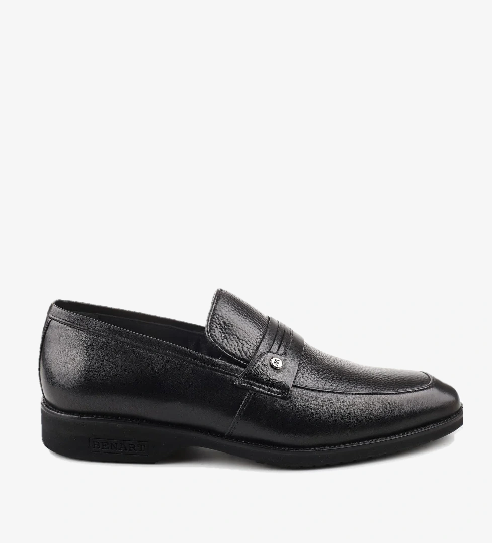 Hakiki Deri Hafif Eva Taban Bağcıksız Günlük Klasik Erkek Ayakkabı - Görsel 1