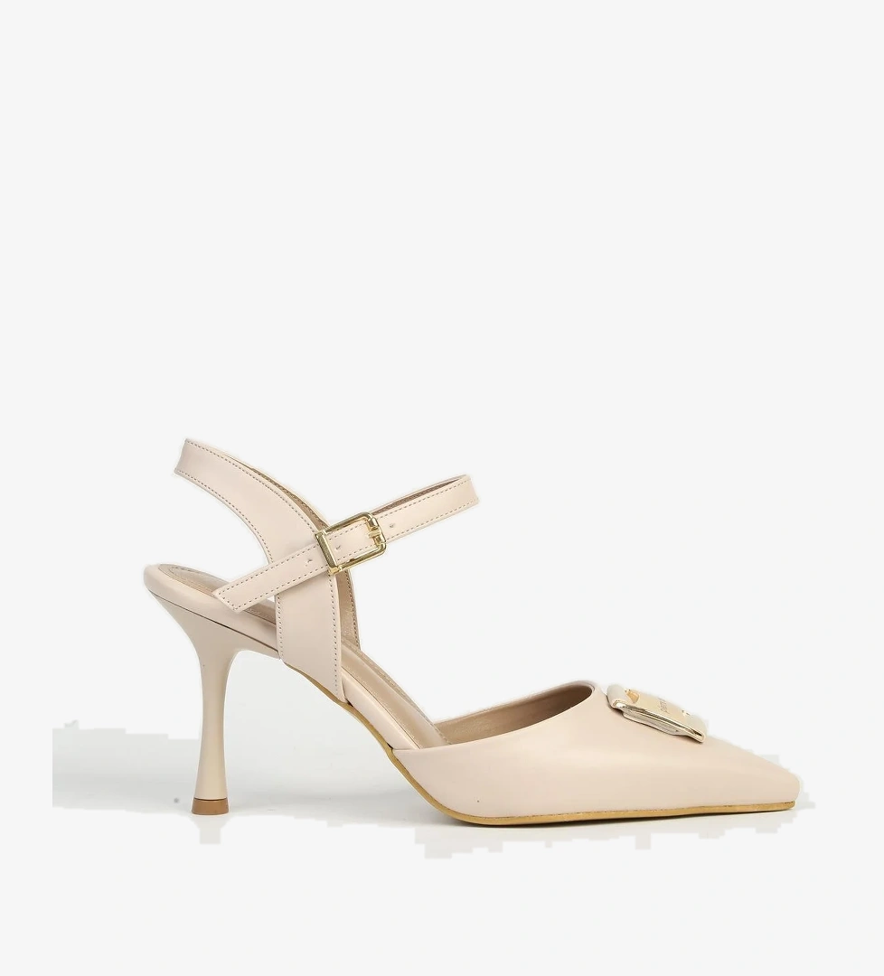 Krem Kadın Topuklu Ayakkabı PC-54717