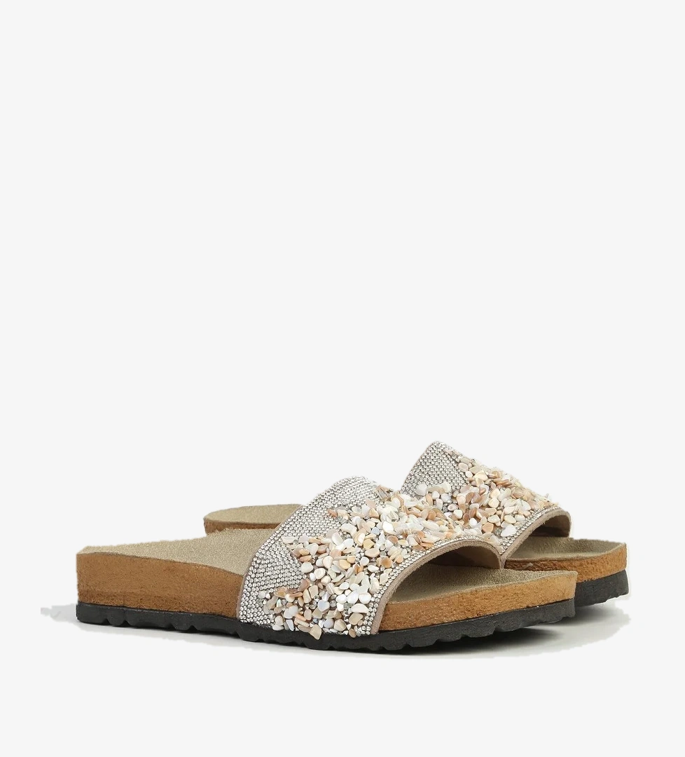 Pierre Cardin Siyah Bej Kadın Terlik Pc-7301 model görseli