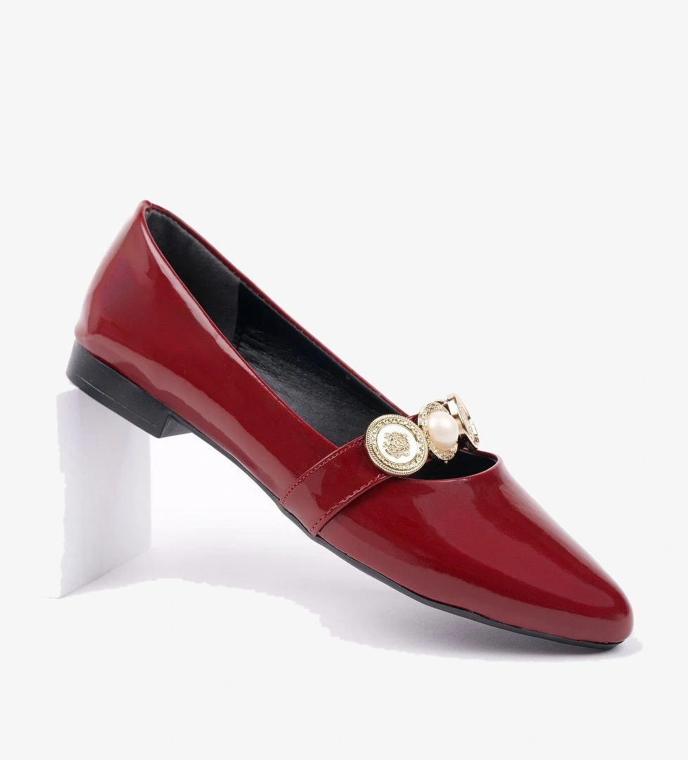 POENA Broş Detaylı Tek Bantlı Günlük Kadın Babet