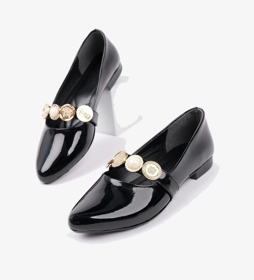 POENA Broş Detaylı Tek Bantlı Günlük Kadın Babet