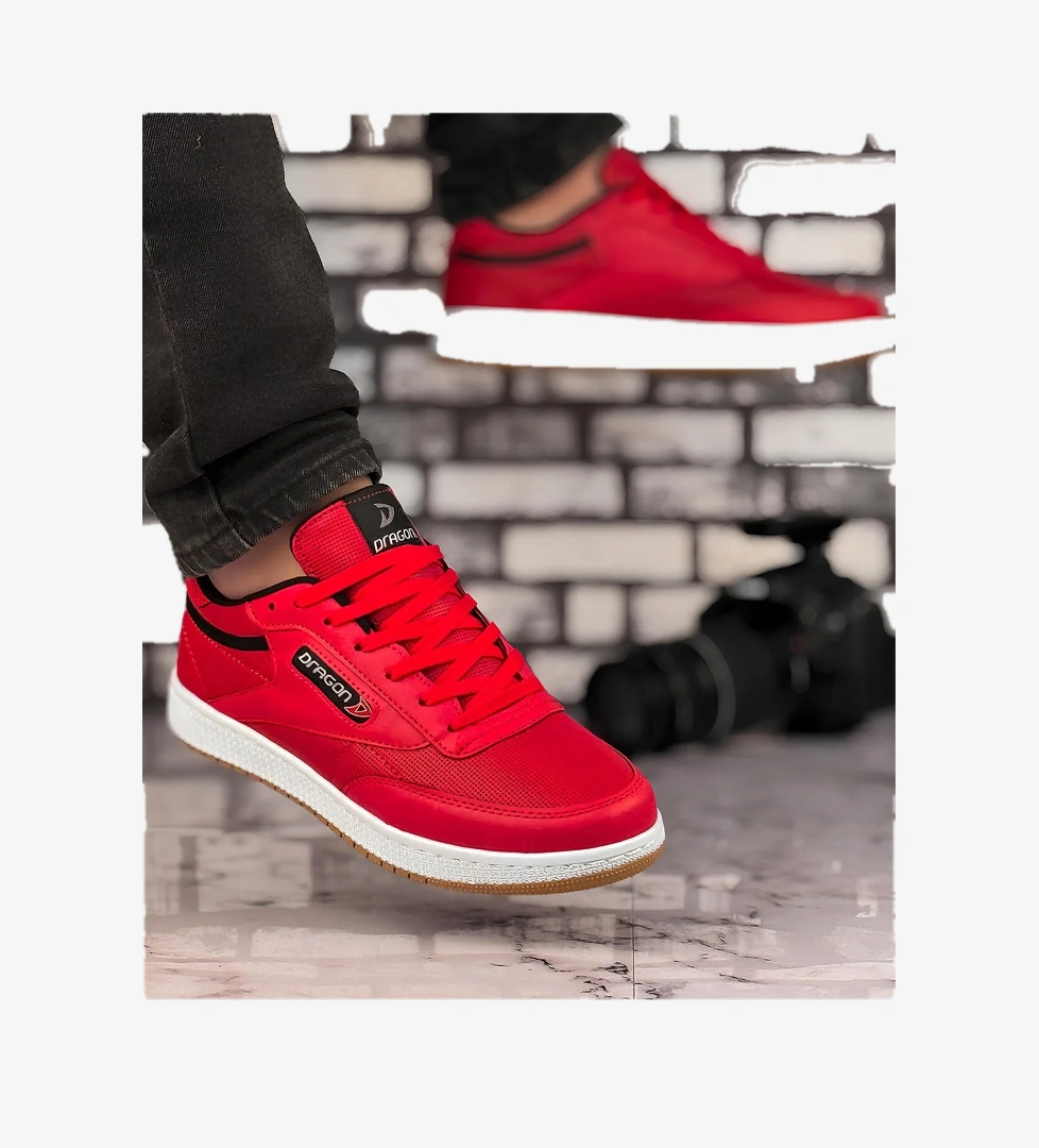 Ayakkabix Dragon Sneaker Erkek Spor Ayakkabı Kırmızı