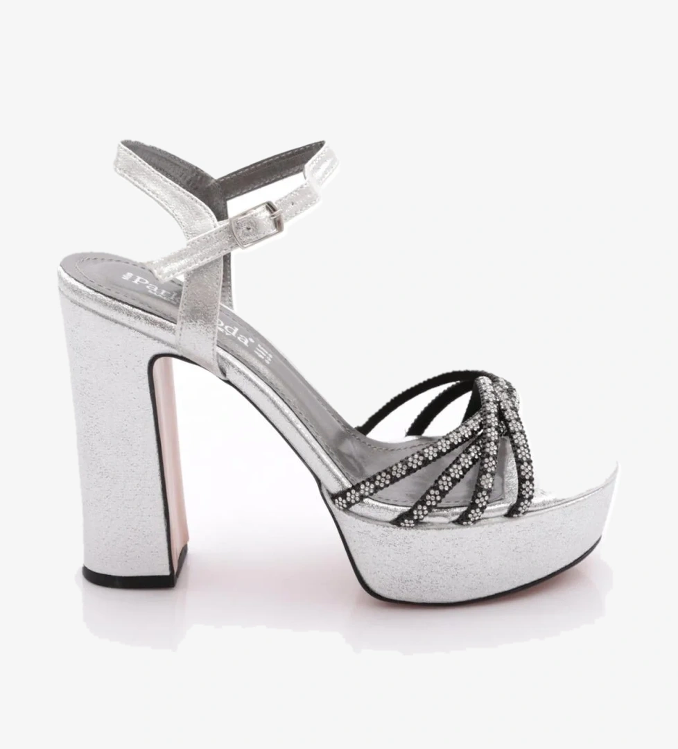 Dgn Pm08-k2045 Kadin Taş Süslemeli Topuklu Abiye Ayakkabi model görseli