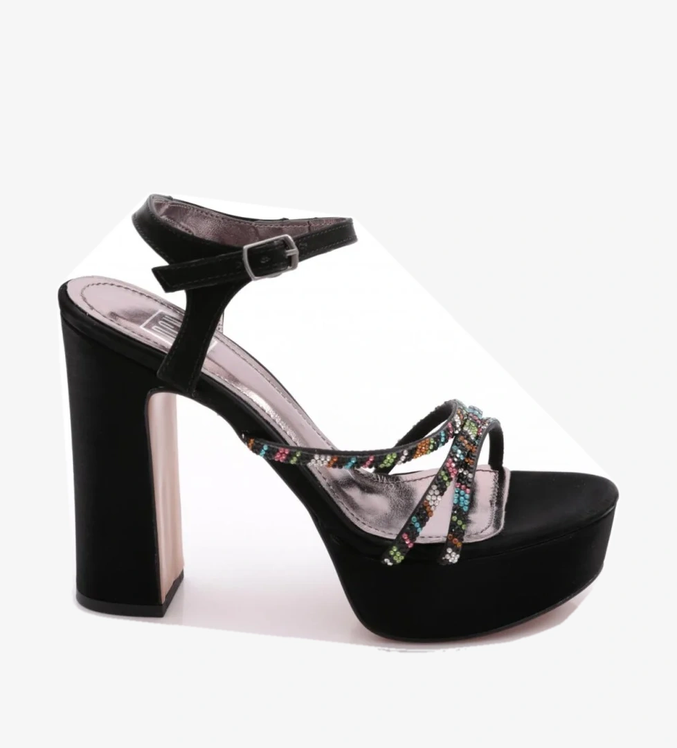 Pm08-K2042 Kadin Kalin Topuklu Abiye Ayakkabi