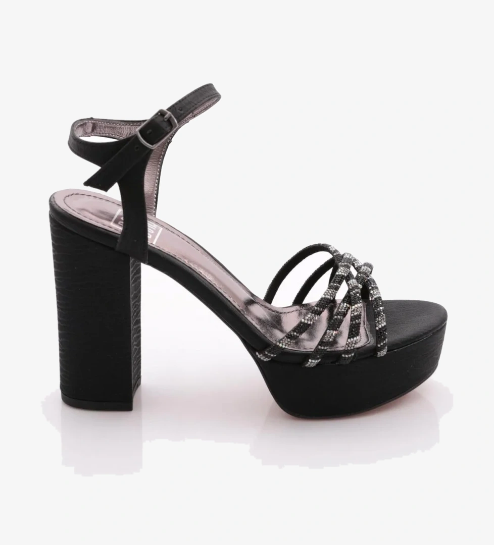 Pm08-K2043 Kadin Kalin Topuklu Abiye Ayakkabi