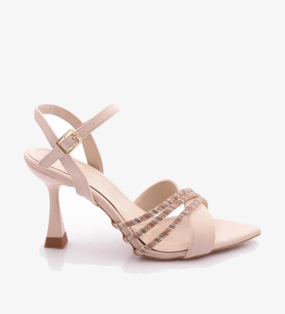 Pm161-K110 Kadin Bilekten Bağlamali Topuklu Ayakkabi - Görsel 1