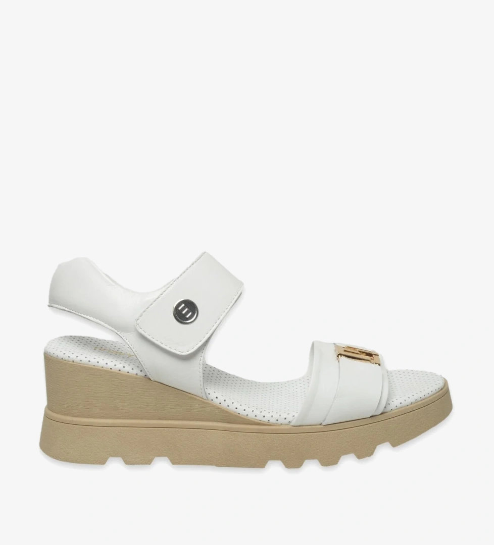 D25Ys-2995Z Günlük Beyaz Kadın Sandalet - Görsel 1