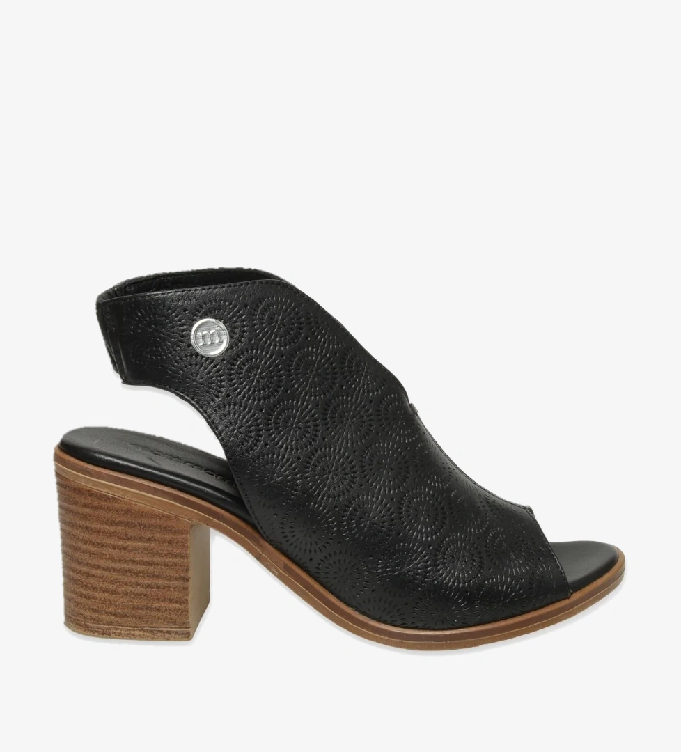 D25Ys-2915 Günlük Kalin Topuklu Siyah Kadın Sandalet