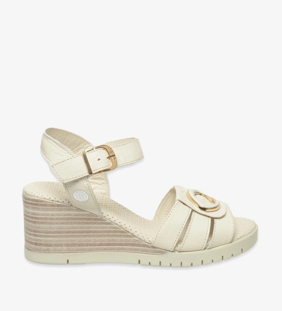 D25Ys-2775 Günlük Krem Kadın Sandalet