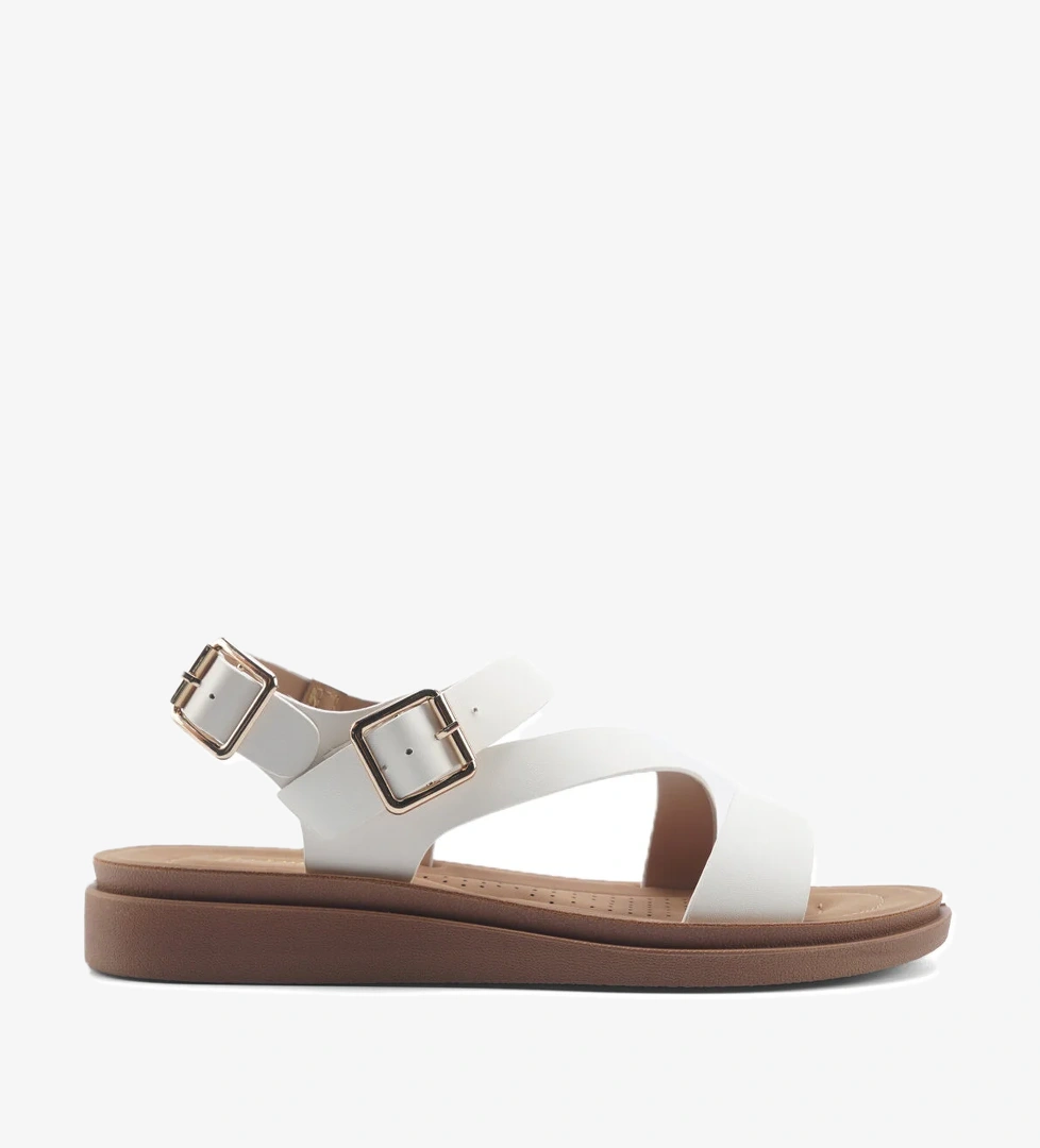 166925.Z5FX Beyaz Kadın Comfort Sandalet - Görsel 1