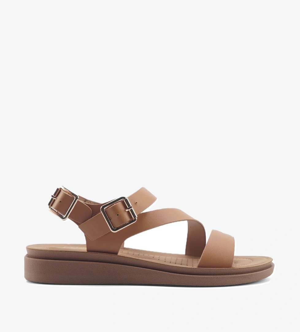 166925.Z5FX Kahverengi Kadın Comfort Sandalet - Görsel 1