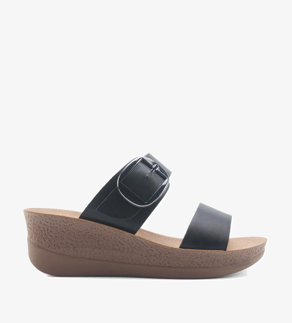 407073.Z5FX Siyah Kadın Dolgu Topuk Terlik - Görsel 1