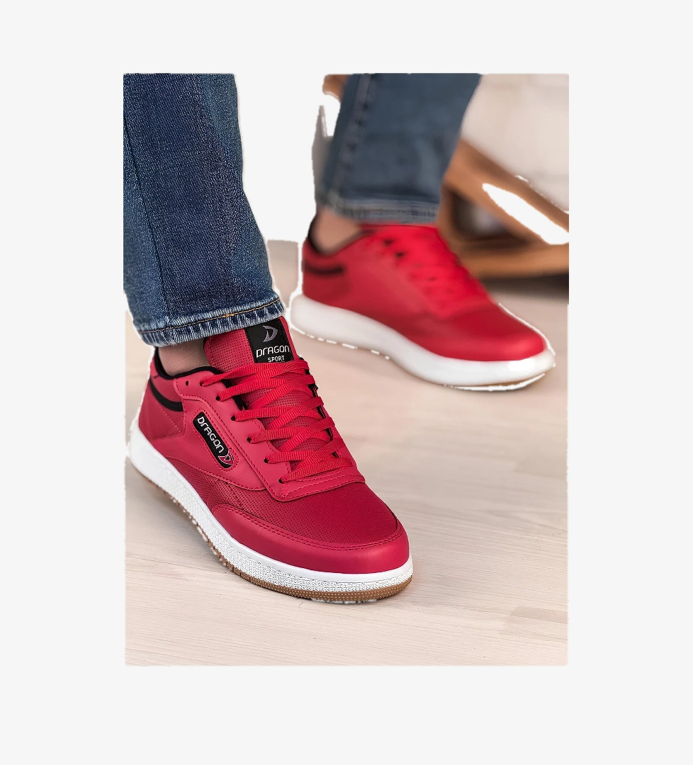 Ayakkabix Sneaker Erkek Spor Ayakkabı Günlük Yürüyüş Kırmızı