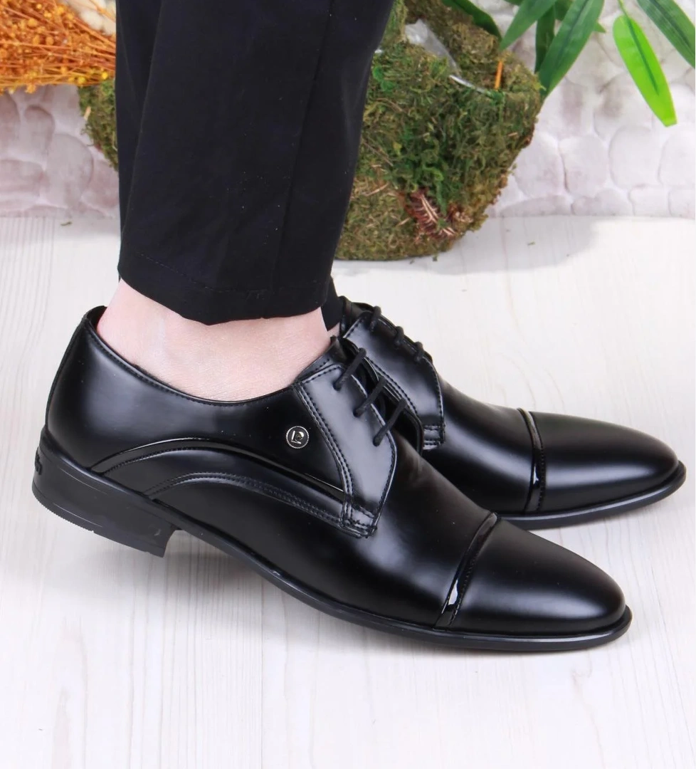 Pierre Cardin 7058 Siyah Açma Damat Ayakkabısı Takım Ayakkabısı Erkek Klasik Ayakkabı model görseli