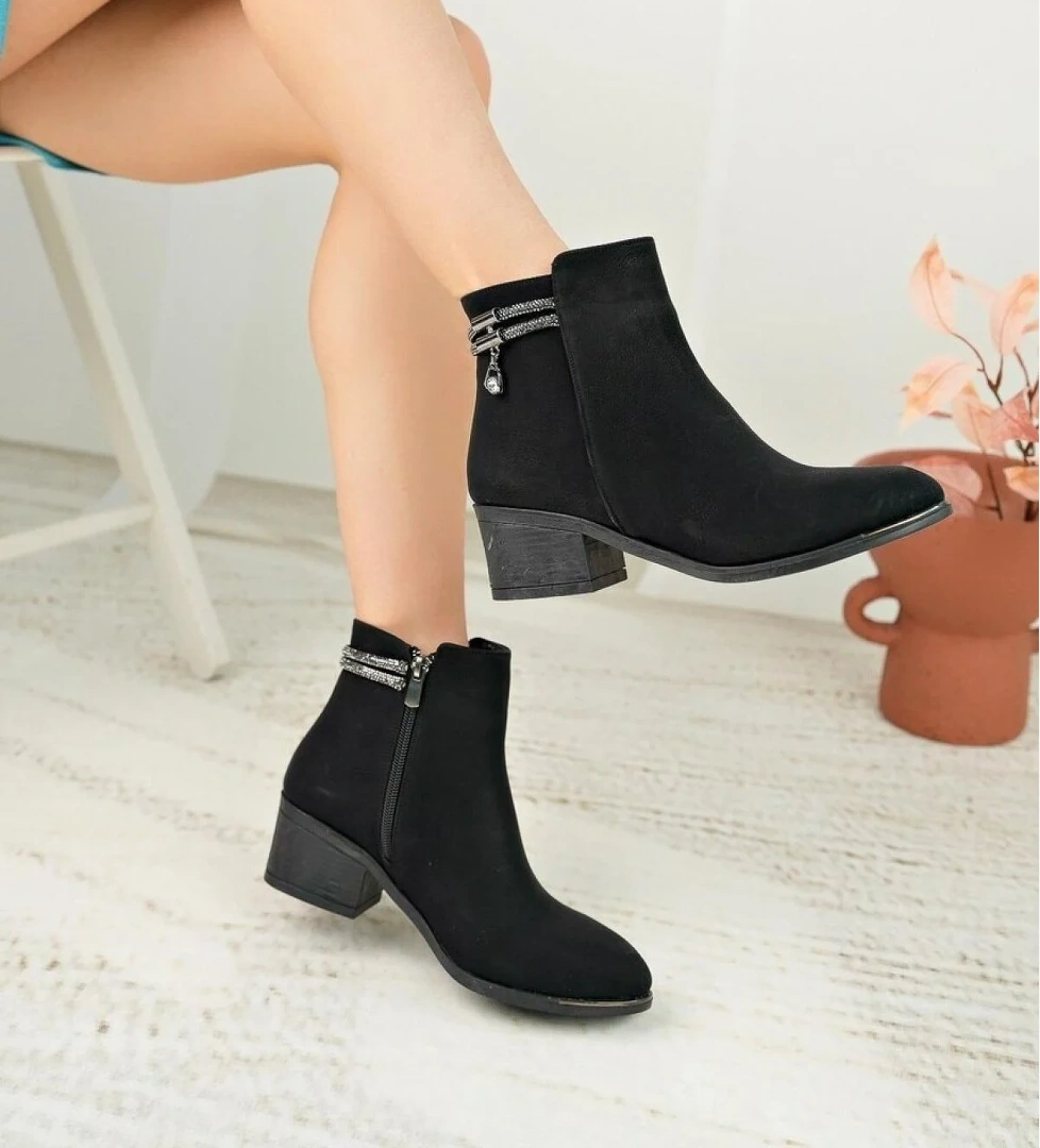 Arkası Taş Detaylı Fantazi Klasik Kadın Bot - Görsel 1